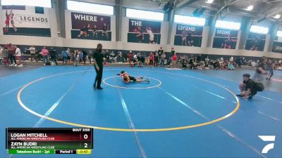 100 lbs 1st Place Match - Zayn Budri, All American Wrestling Club vs Logan Mitchell, All American Wrestling Club