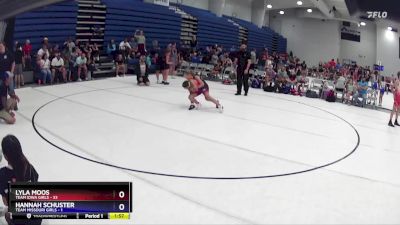 80 lbs Round 2 (6 Team) - Hannah Schuster, Team Missouri Girls vs Lyla Moos, Team Iowa Girls