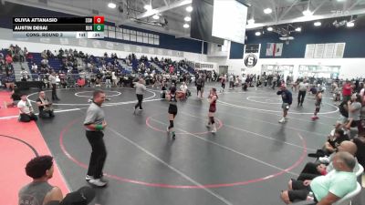 110 lbs Cons. Round 3 - Austin Desai, Burbank vs Olivia Attanasio, Pounders Wrestling Club