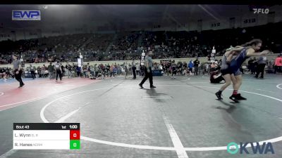 105 lbs Quarterfinal - Leah Wynn, El Reno Wrestling Club vs Raegan Hanes, Norman Grappling Club