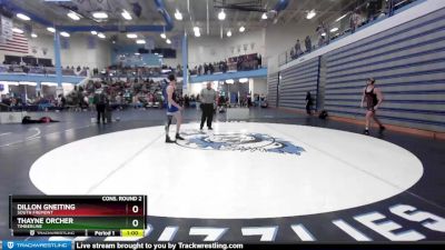 160 lbs Cons. Round 2 - Thayne Orcher, Timberline vs Dillon Gneiting, South Fremont