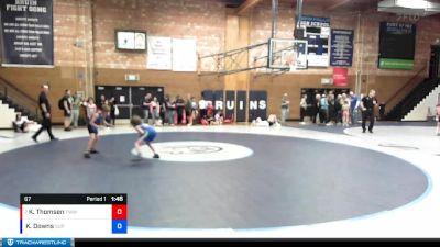 67 lbs Round 4 - Kase Thomsen, Fighting Squirrels vs Koehn Downs, Suples