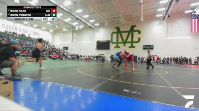 285 lbs Cons. Round 2 - Owen Synovec, Camarillo vs Brian Haas, Bell Gardens