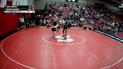 121 lbs 5th Place Match - Alex Kinsley, Albert Gallatin Hs vs Raydn Thomas, Valley Hs