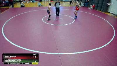 119 lbs Cons. Round 1 - Lauren Leuthard, Wayzata Youth Wrestling vs Ava Kiecker, Minnesota