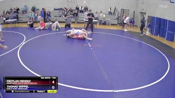144 lbs 5th Place Match - Froylan Mendez, Hood River Youth Wrestling Clu vs Thomas Wippel, Eagle Point Wrestling