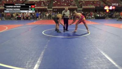 200 lbs Quarterfinal - Cooper Wayman, Ronan Wrestling vs George Sazama, Perham
