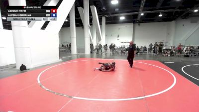 80 lbs Quarterfinal - Abhisri Vatti, Savage House WC vs Alysiah Grijalva, Hotshots Wrestling