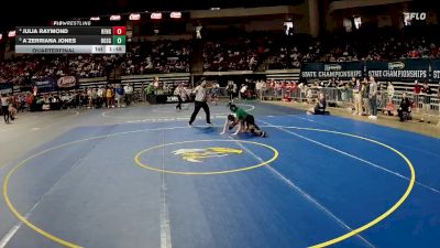 G 107 lbs Quarterfinal - A`Zerriana Jones, Bossier Girls vs Julia Raymond, Benton Girls