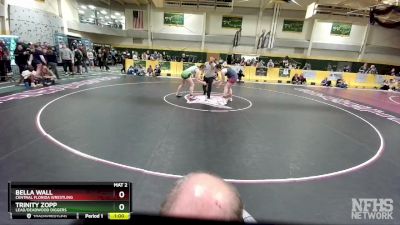 160-170 lbs Cons. Round 3 - Trinity Zopp, Lead/Deadwood Diggers vs Bella Wall, Central Florida Wrestling