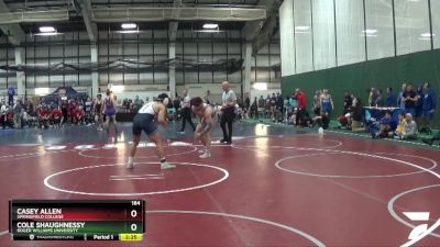 184 lbs Quarterfinal - Casey Allen, Springfield College vs Cole Shaughnessy, Roger Williams University