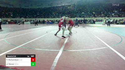 160 lbs Round Of 32 - Turner Richardson, El Reno vs Jensen Slover, Fort Gibson Youth Wrestling