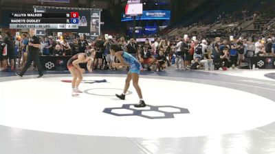 95 lbs Champ. Rd Of 32 - Alliya Walker, Virginia vs Nadeye Dudley, Florida