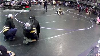 89 lbs Cons. Round 1 - Amelia Ganow, Lincoln Squires Wrestling Club - Girls vs Maliyah Hernandez, Gering Wrestling Club
