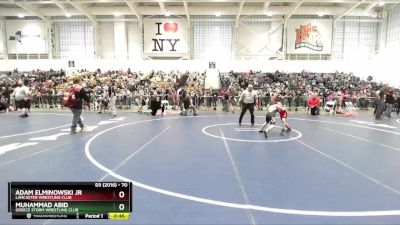 70 lbs 3rd Place Match - Muhammad Abid, Greece Storm Wrestling Club vs Adam Elminowski Jr, Lancaster Wrestling Club