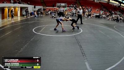 52 lbs Round 1 (8 Team) - Gavin Sowers, CP Wrestling Academy vs Lily Lakhlani, Empyre WC Maroon