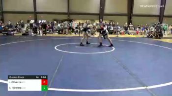 160 lbs Quarterfinal - Landon Oliveros, Bremen Takedown Club vs Russell Flowers, Storm Wrestling Center