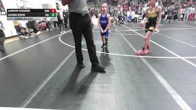 64 lbs Consi Of 8 #1 - Landon Rosiere, Keystone Kids Wrestling Club vs Lucien Dohn, Collinsville Cardinal Youth Wrestling