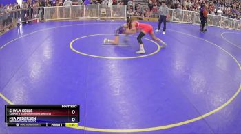 130 lbs Round 1 - Shyla Sells, Klamath Basin Warriors Wrestli vs Mia Pedersen, Redmond High School