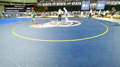 Boys 1B/2B 157 Champ. Round 1 - Christopher Arnett, Ilwaco vs Hudson Somes, Northwest Christian (Colbert)