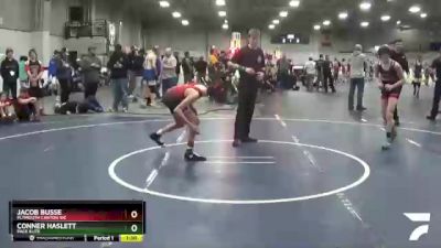 100 lbs Champ. Round 1 - Jacob Busse, Plymouth Canton WC vs Conner Haslett, Pack Elite