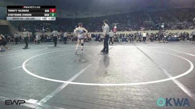 126 lbs Round Of 16 - Trinity Oldman, Darko Valley Wolf Pack vs Cheyenne Owens, Warner Eagles Youth Wrestling