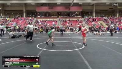 79 lbs Cons. Round 3 - Liam Neudorff, Tonganoxie Wrestling Club vs Samuel Hager, Chapman