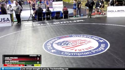 79 lbs Champ. Round 1 - Jake Prudek, California vs Sami Barakat, San Ramon Valley High School Wrestling