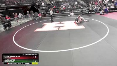 123 lbs Champ. Round 2 - Jack Sayre, Mountain Ridge vs Cole Ashworth, Viewmont