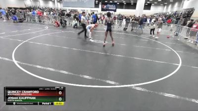 120 lbs Cons. Round 3 - Quincey Crawford, BullTrained Wrestling vs Josiah Kauffman, South Dakota