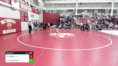 157 lbs Consi Of 32 #2 - Dawson Webb, Strong Rock Christian vs Jake Carpenter, St. Anne-Pacelli Catholic