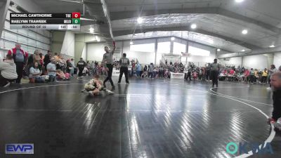 49 lbs Round Of 32 - Michael Cawthorne, Tiger Trained Wrestling vs Raelynn Traweek, Mojo Grappling Academy
