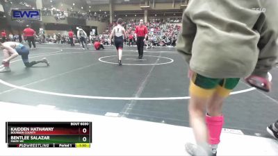 92 lbs Cons. Round 1 - Kaidden Hathaway, Bourbon County vs Bentlee Salazar, Maize WC