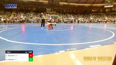 76 lbs Round Of 32 - Caleb Barrera, Central Coast Most Wanted vs Ryker Dawes, Keystone Wrestling Club