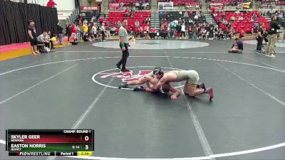 157 lbs Cons. Round 5 - Skyler Geer, Newman vs Easton Norris, Quincy