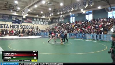 138 lbs Cons. Semi - Damian Diaz, Chaparral vs Brady White, Murrieta Valley