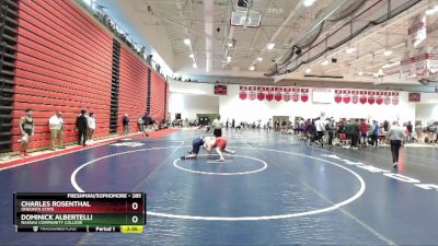 285 lbs Cons. Round 3 - Charles Rosenthal, Oneonta State vs Dominick Albertelli, Nassau Community College