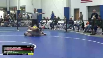 174 lbs Cons. Round 1 - Tyler Bailey, New Jersey City University vs Haakon Mathewson, Centenary University (New Jersey)