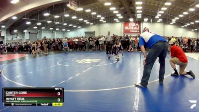 49 lbs Cons. Round 3 - Wyatt Deal, Williamsburg Wrestling Club vs Carter Gore, Red Lion