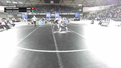 Boys 1B/2B 157 1st Place Match - Gavvin Carter, Newport vs Dakota Katzer, Jenkins (Chewelah)