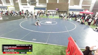 85 lbs Round 3 - Penelope Zalez, Arizona vs Skylar Soto, Arizona Girls Wrestling