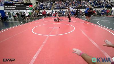 73 lbs 3rd Place - Hayden McKee, IRONMEN Wrestling Club vs Kayson Cook, Verdigris Youth Wrestling