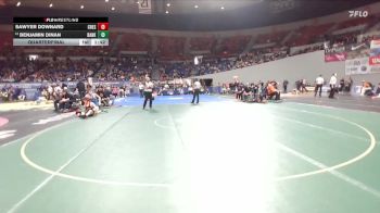 3A Boys 138 lbs Quarterfinal - Benjamin Dinan, Banks Boys vs Sawyer Downard, Creswell Boys