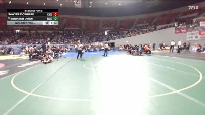 3A Boys 138 lbs Quarterfinal - Benjamin Dinan, Banks Boys vs Sawyer Downard, Creswell Boys