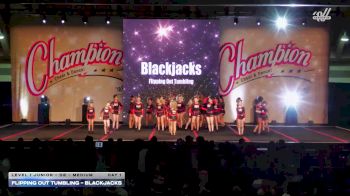 Flipping Out Tumbling - Blackjacks [2025 L1 Junior - D2 - Medium Day 1] 2025 Champion Cheer and Dance Grand Nationals
