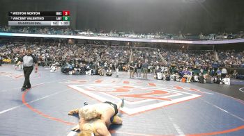 8A 144 lbs Quarterfinal - Vincent Valentino, Laney vs Weston Norton, East Mecklenburg High School