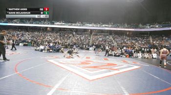 8A 113 lbs Semifinal - Davis McLaughlin, Myers Park High School vs Matthew Akins, Pinecrest High School