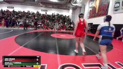 190 lbs Championship Bracket - Dahlila Tijerina, Fort Lupton vs Jen Croke, Regis Jesuit