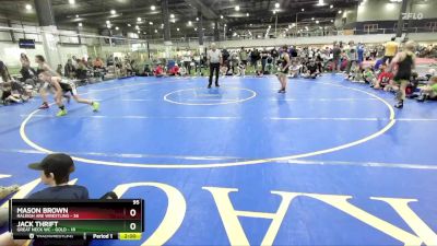 95 lbs Round 3 (6 Team) - Mason Brown, RALEIGH ARE WRESTLING vs Jack Thrift, GREAT NECK WC - GOLD