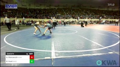 98 lbs Consi Of 4 - Addison Starcevich, Norman Grappling Club vs Breanna Hunt, Wagoner Heat